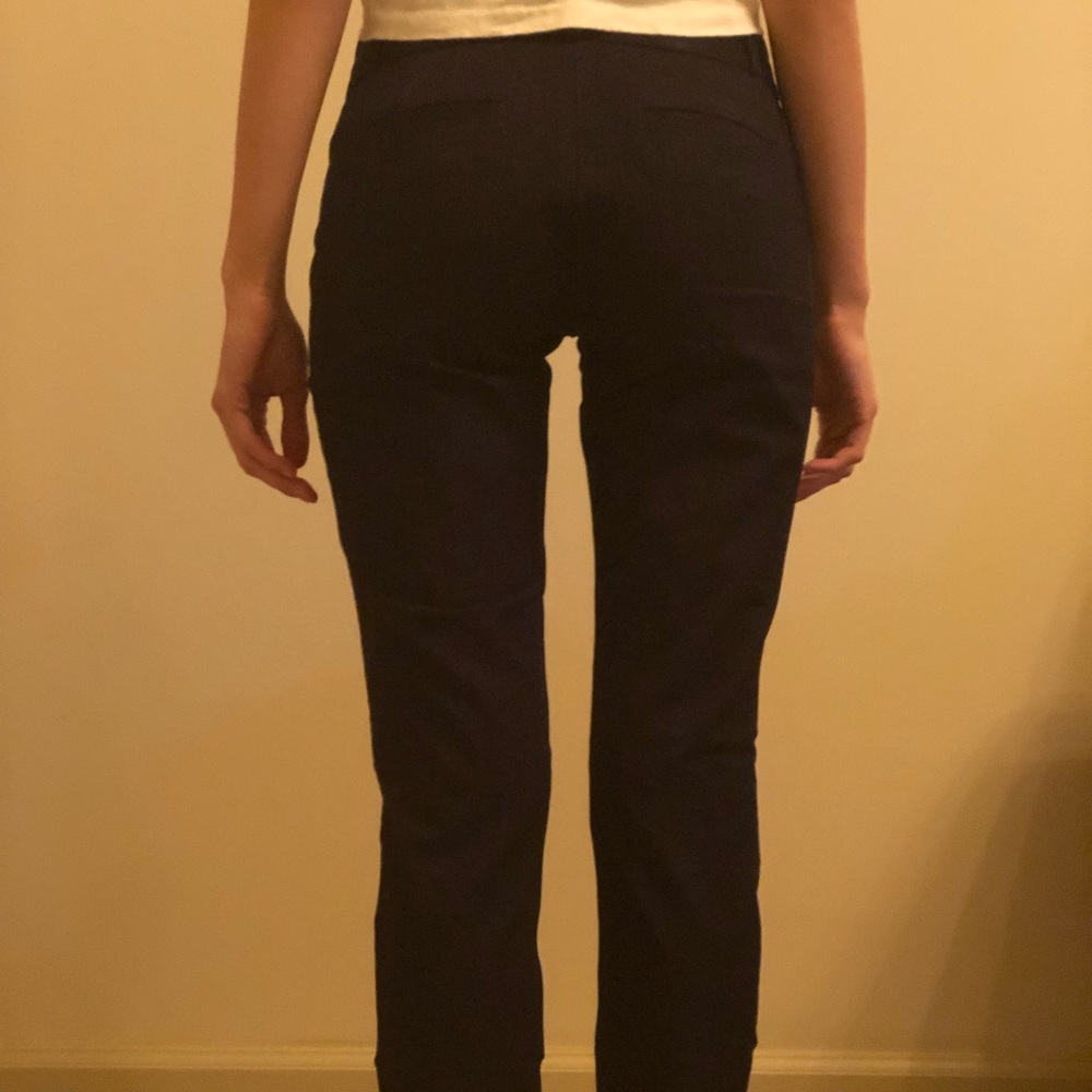 Tapered Leg Navy Chinos